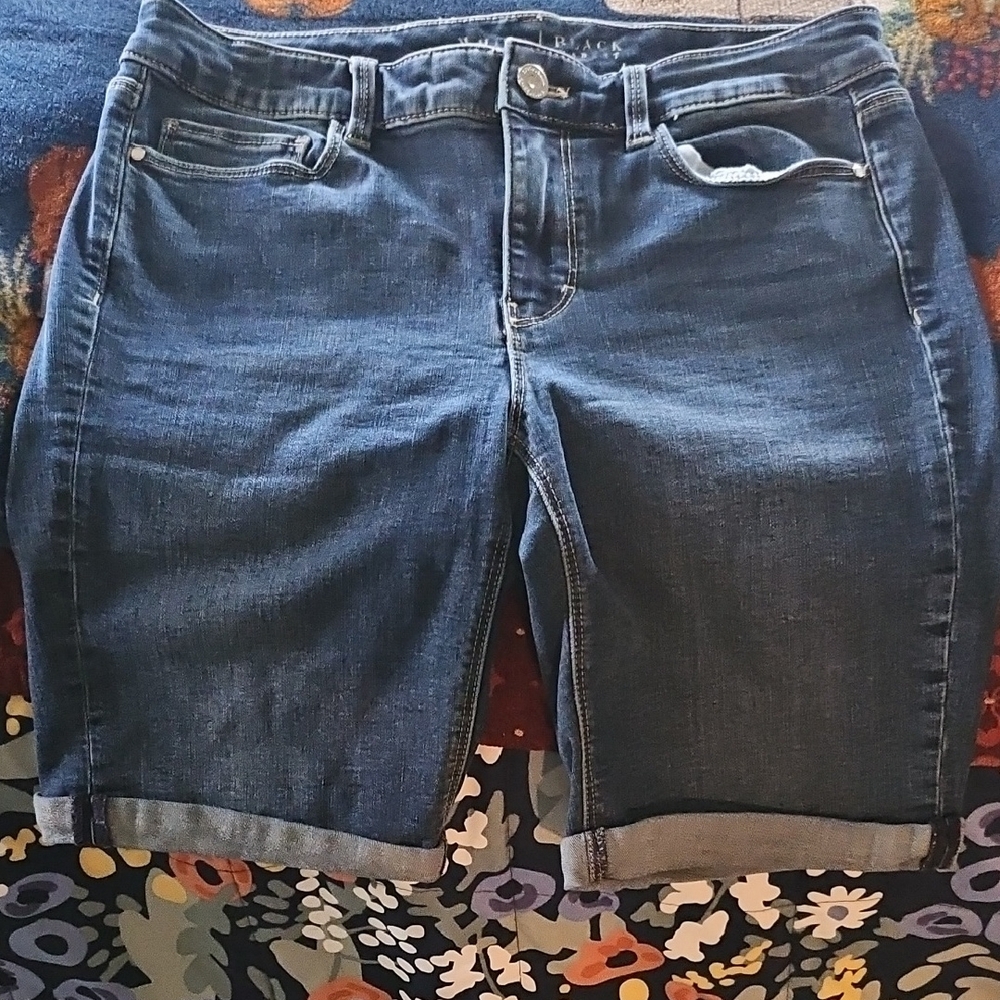 Dark Blue Denim Shorts